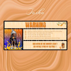 Sasha - Bratty Car Warning Sticker