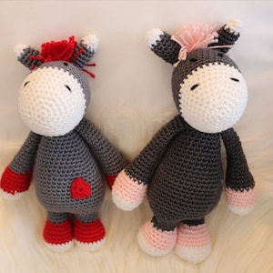 Personalised, gift, donkey, crocheted stuffed animal, stuffed animal, handmade, handmade, crocheted stuffed animal, stuffed animal, birth, baby, animal