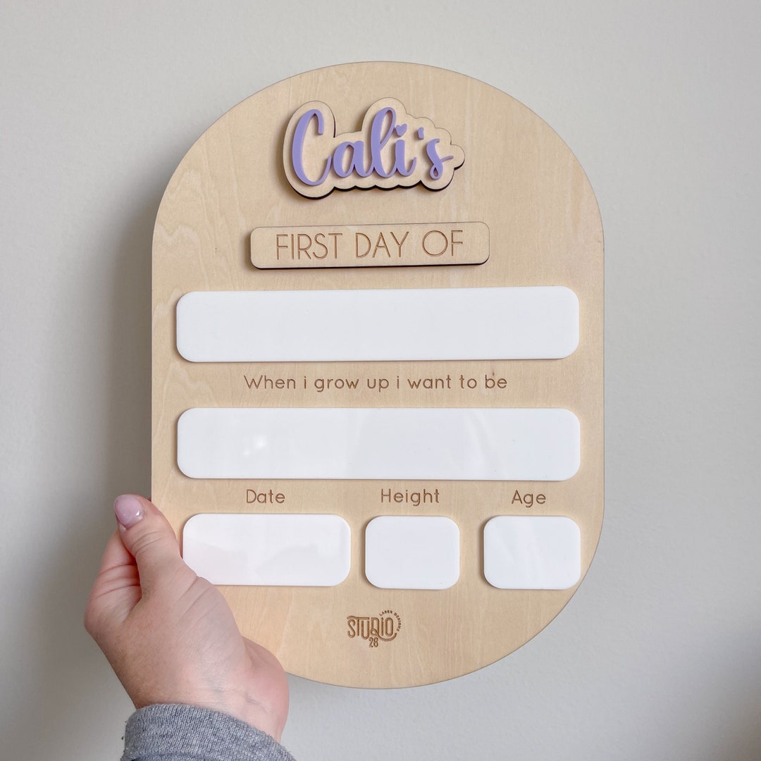 First Day of Board Interchangeable - Plain, My First Day, Milestone ... - 1 Day Ago Board