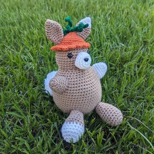Carrot Top Bunny, Crochet Pattern in English, US terms, 10inch/15.24cm tall, Amigurumi Pattern, Instant PDF Download