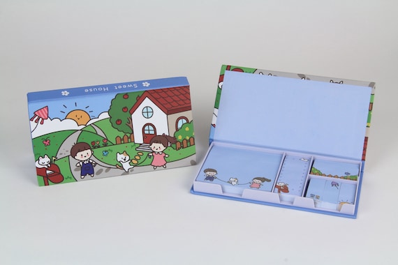 Sticky Note Set Kids with Cats