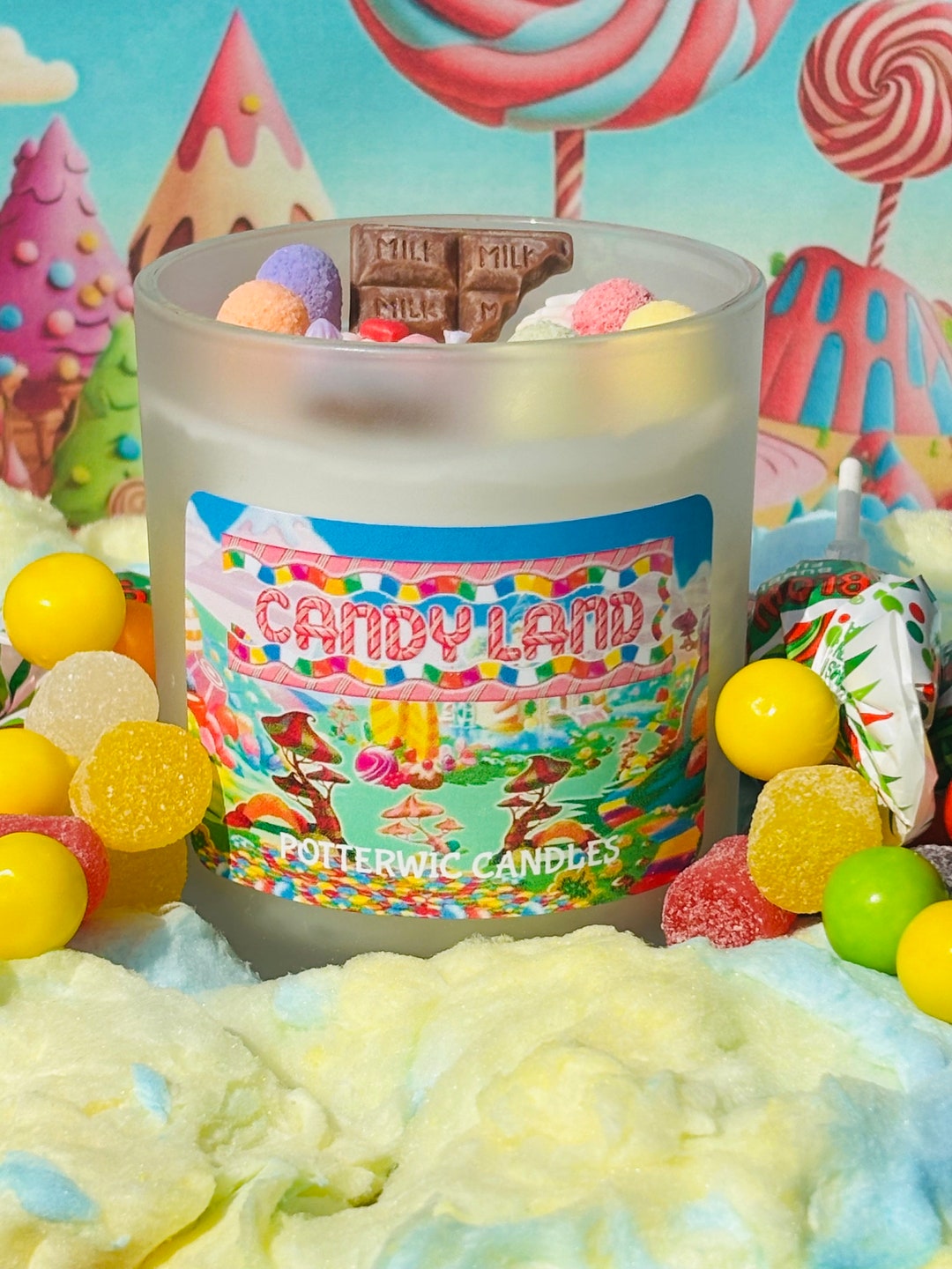 Candy Land 10oz Soy Wax Candle With Beeswax Embeds - Etsy