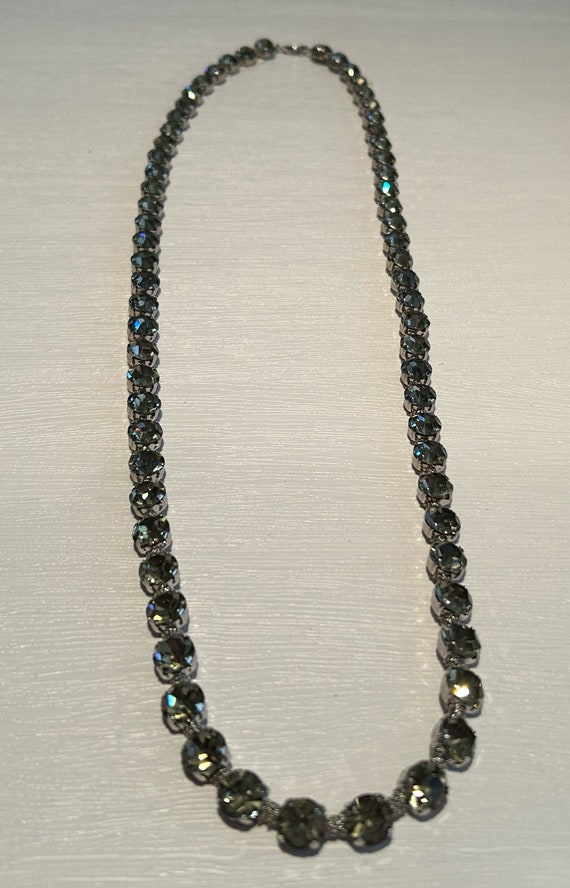 Ann Taylor 36” Long Smoky Rhinestone Necklace - image 4