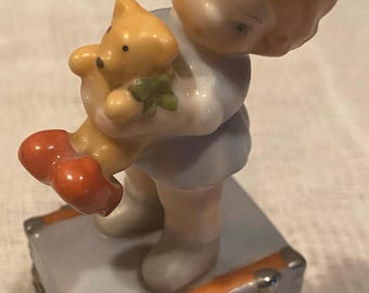 Vintage 1997 Enesco Hinged Box “Time for Bed”