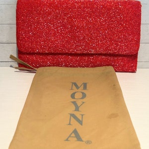 Moyna Orange Orange Hand Beaded Clutch