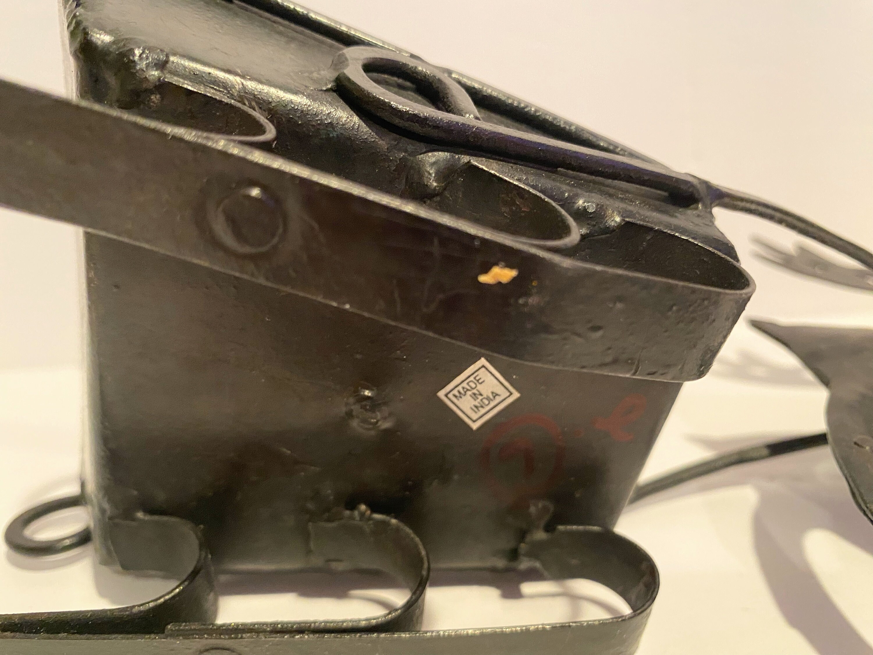 Black Metal Reindeer Pulling Sled Votive Candle Holder Etsy