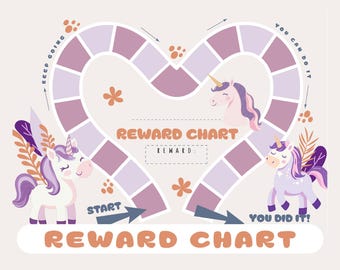 Unicorn Reward Chart for Girls: Printable Behavior Training (Digital Download)