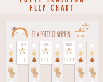 Potty Training Flip Chart: Kids Bathroom Routine Visual Aid (Digital Download)