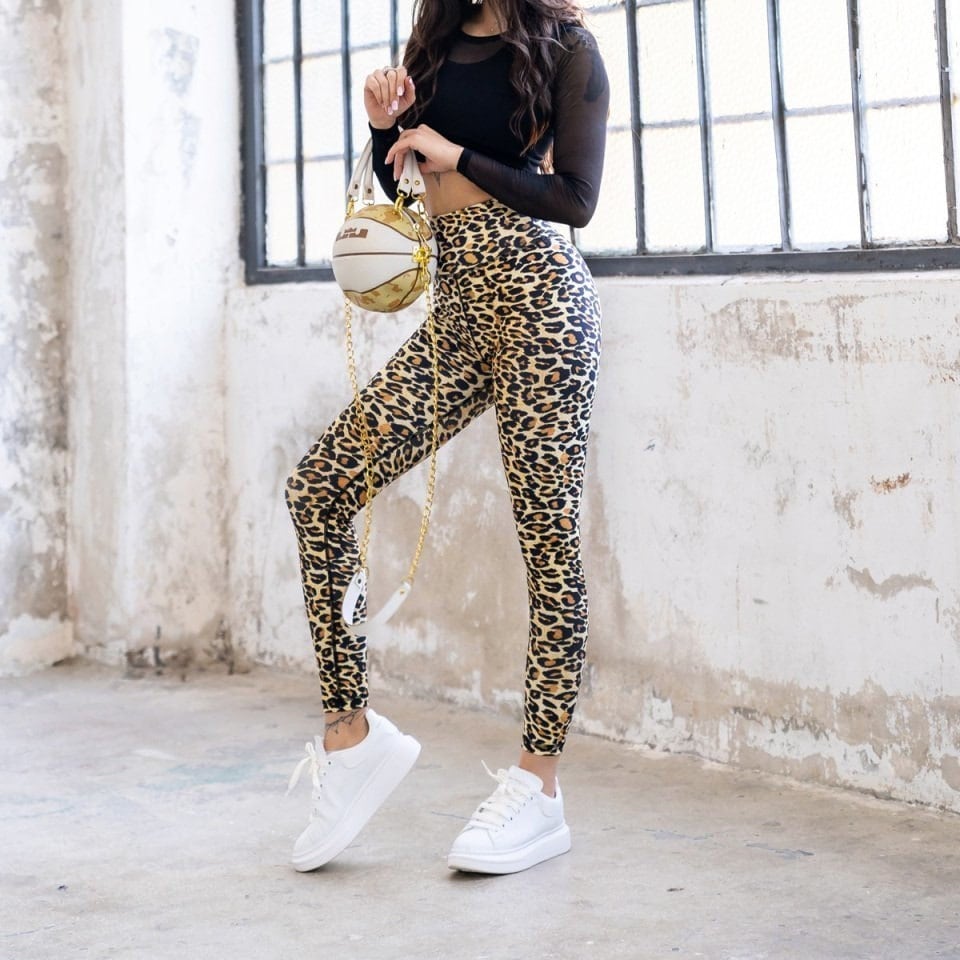 Extra High Leopard Leggings Leopard Pants - Etsy