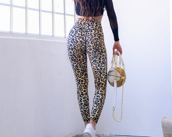 Extra High Leopard Leggings Leopard Pants