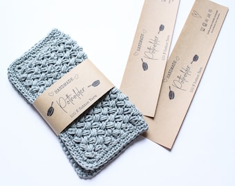 Topflappen zum Ausdrucken, häkeln, gehäkelte Geschenkanhänger, PDF zum ausdrucken, DIY Geschenkverpackung, häkeln