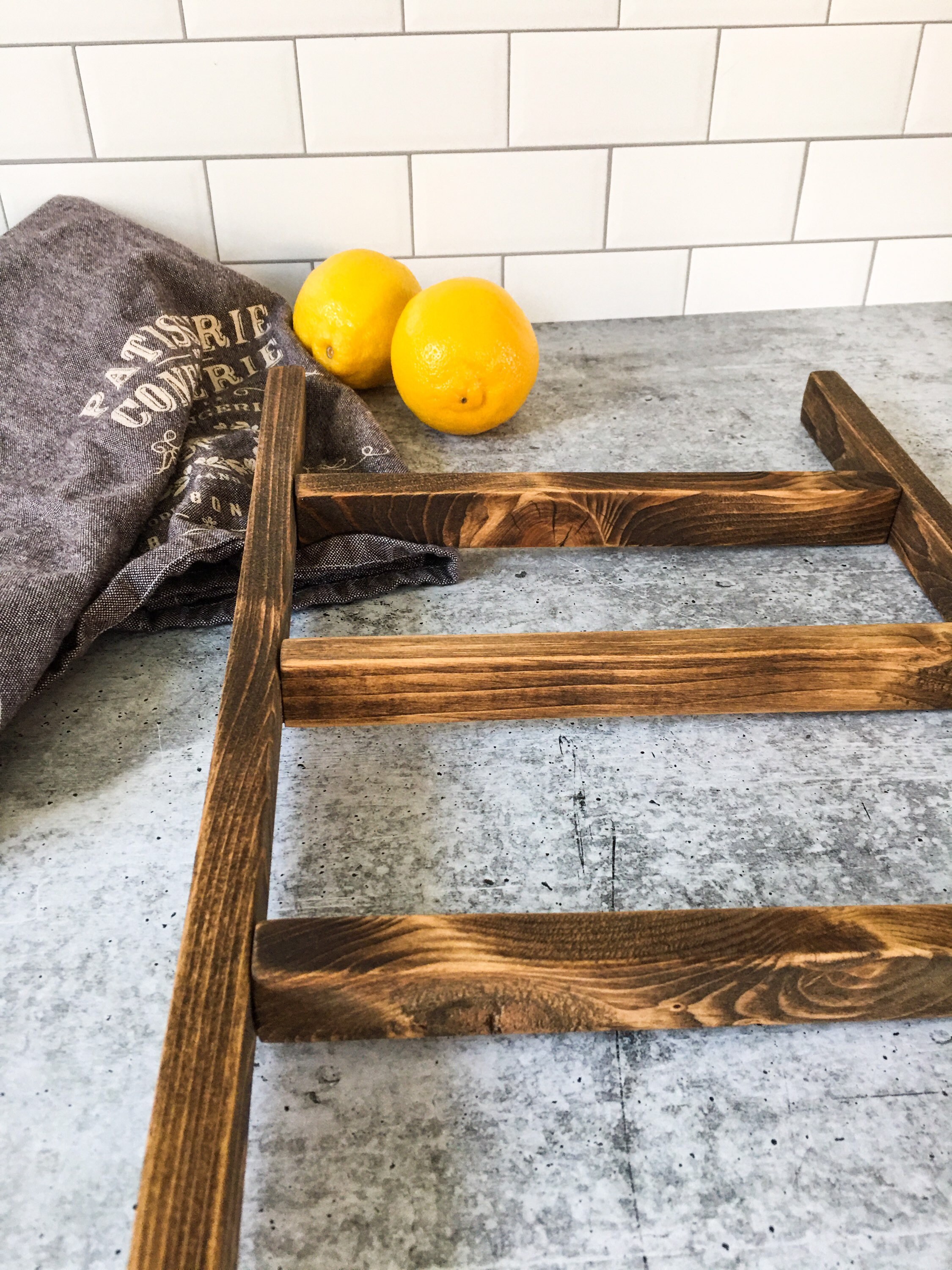 Small Tea Towel Ladder Kitchen Towel Ladder Kitchen Etsy