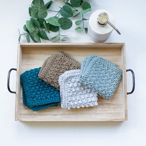CROCHET PATTERN | Crochet Farmhouse Dishcloth Set Patterns | PDF Download | Four Patterns In One | Beginner Friendly Crochet Dishcloths