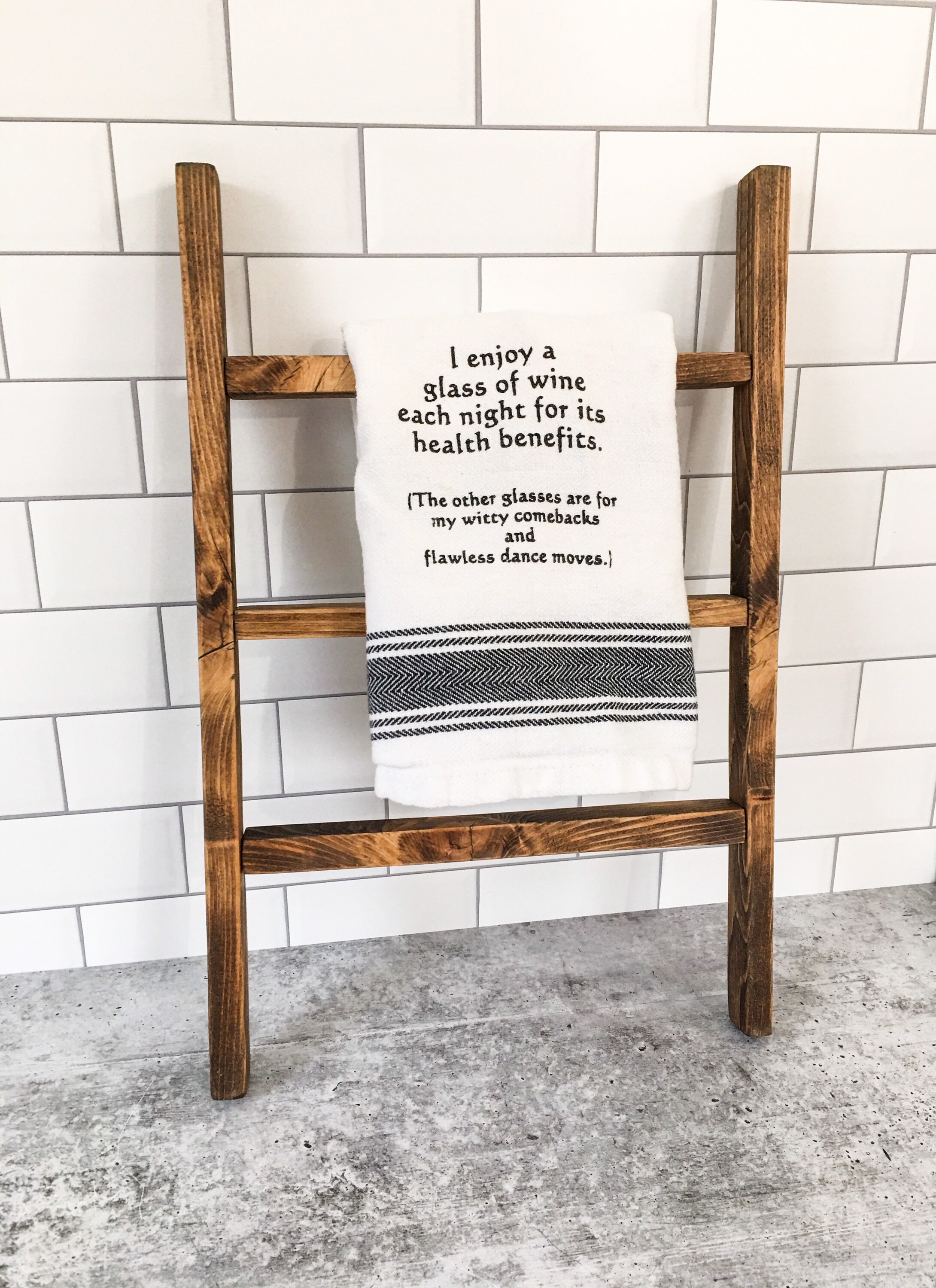 Small Tea Towel Ladder Kitchen Towel Ladder Kitchen Etsy