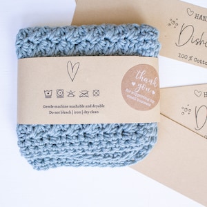 PRINTABLE Dishcloth Wrap Labels | Crochet Knit Dishcloth Tags | PDF ...