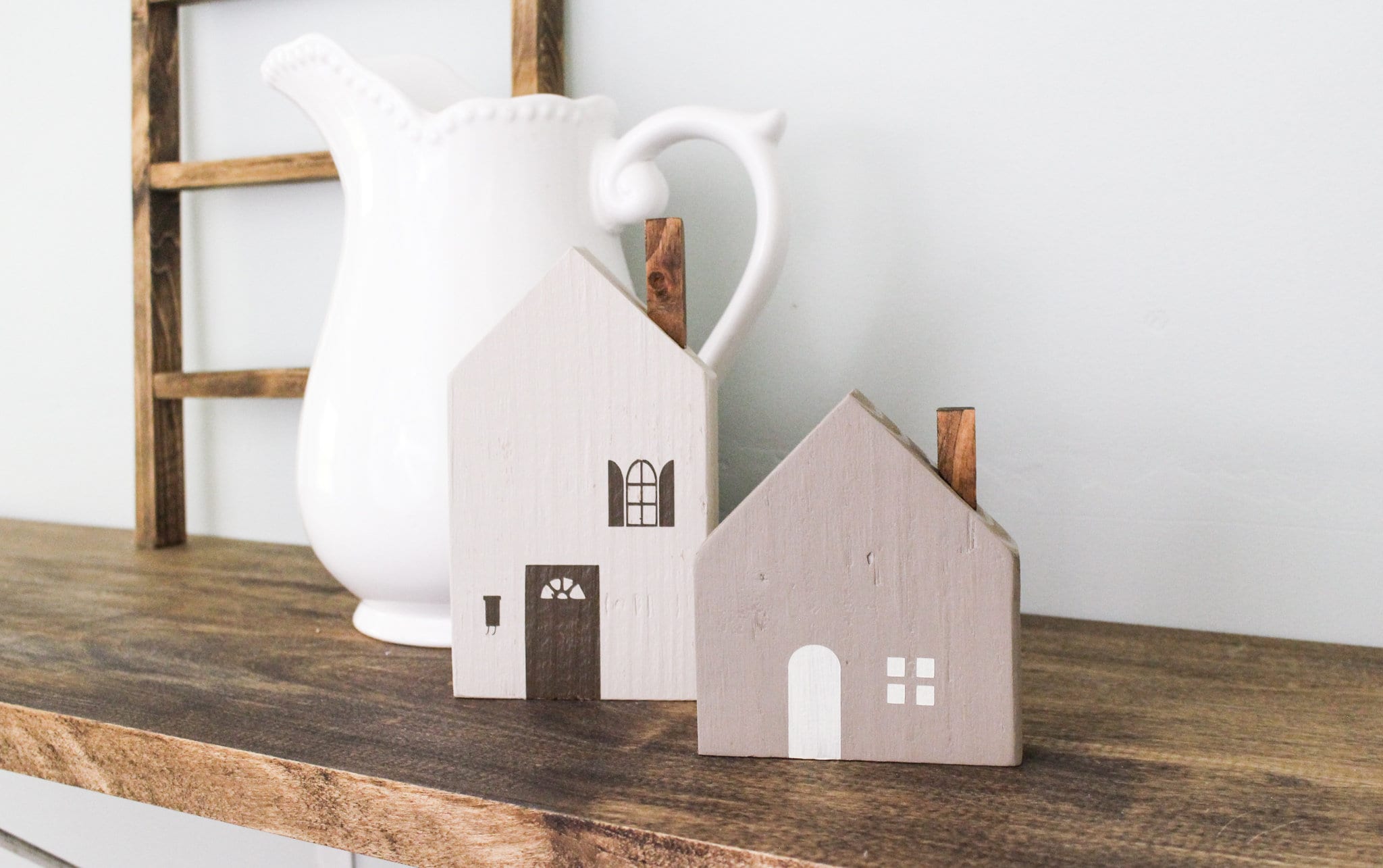 Mini House Shape Rack Small Wood House | Wood Block House | Mini House | Shelf Sitter ...