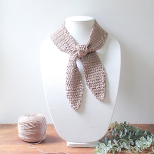 CROCHET PATTERN | Neckerchief Pattern | Crochet Scarf Pattern | Crochet Bandana | Skinny Scarf | Lightweight Scarf | Beginner Friendly