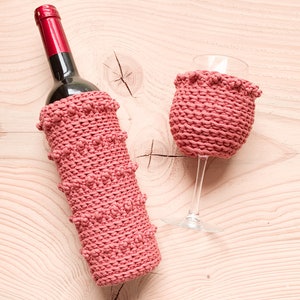 CROCHET PATTERN, Wine Bottle Holder, Wine Glass Cozy, Crochet Wine Bottle Cozy, Crochet Glass Cozy, Wine Tote, Handmade Gift, Bottle Carrier