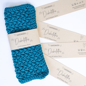 PRINTABLE Dishcloth Wrap Labels | Crochet Knit Dishcloth Tags | PDF ...