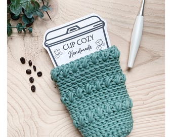 CROCHET PATTERN Iced Coffee Cup Cozy, Crochet Cozy, Cup Holder, Crochet Gift, Coffee Lover Gift, Eco-friendly Crochet, Easy Crochet, PDF
