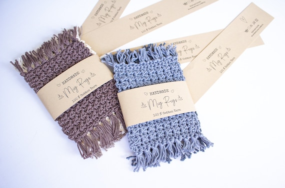 PRINTABLE Mug Rug Wrap Labels Crochet Knit Product Tags - Etsy