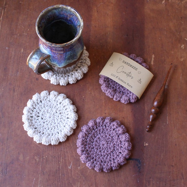 CROCHET PATTERN | The Adalyn Nest Coaster | Crochet Nest Coaster Pattern | Crochet Coaster Pattern | Easy Coaster Pattern | Handmade Decor