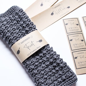 PRINTABLE Trivet Wrap Labels, Crochet Trivet Tags, PDF Download, Knit Trivet Tags, Craft Fair Prep, Crochet Gift, Knit Gift, Wrap Labels
