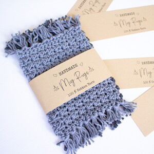 PRINTABLE Mug Rug Wrap Labels Crochet Knit Product Tags - Etsy