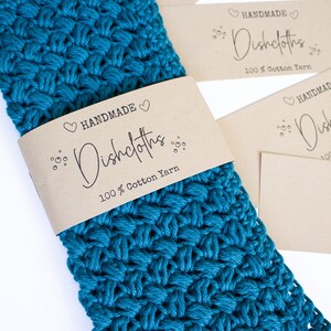 PRINTABLE Dishcloth Wrap Labels | Crochet Knit Dishcloth Tags | PDF ...