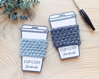 SCHEMA ALL'UNCINETTO Copritazza, Copritazza all'uncinetto, Portatazza regalo veloce, Idea regalo, Regalo per gli amanti del caffè, Uncinetto ecologico, Uncinetto facile