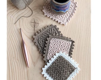 CROCHET PATTERN, Crochet Coaster Pattern, Easy Crochet Pattern, PDF Download, Handmade Gift Idea, Crochet Table Decor, Quick Crochet Pattern