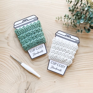 MODELLO ALL&#39;UNCINETTO Copritazza, Modello Copritazza all&#39;uncinetto, Portatazza, Regalo per gli amanti del caffè, Copritazza all&#39;uncinetto, Manica per tazza, Copritazza ghiacciato, Regalo riutilizzabile