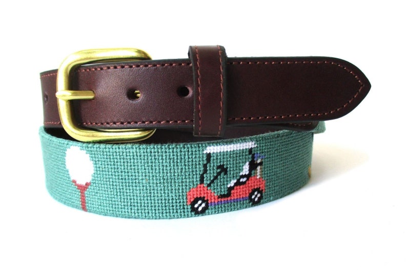 Needlepoint Par 3 Golf Belt Etsy