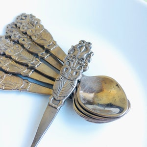 Vintage melchior coffee spoons, Antique small spoons, Vintage cutlery, Chocolate, ice cream, Espresso spoons