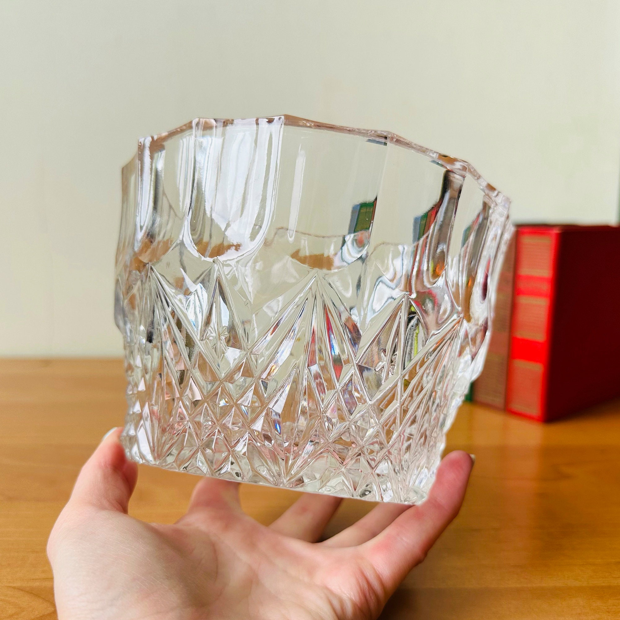 Vintage Lead Crystal Trifle Bowl Cut Glass Decorative Bowl Etsy