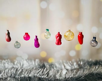 ヴィンテージ風ミニクリスマスオーナメント8個セット - Etsy 日本