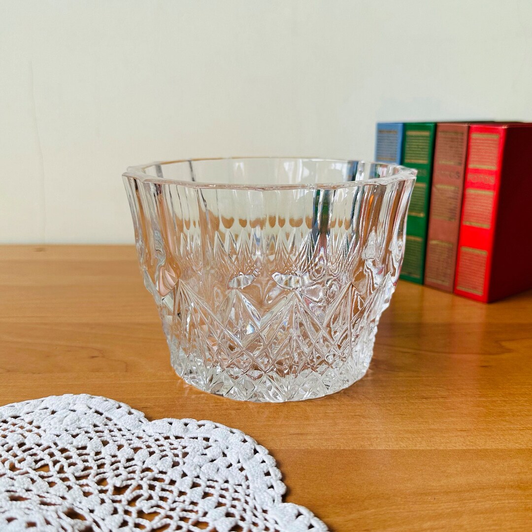 Vintage Lead Crystal Trifle Bowl Cut Glass Decorative Bowl Etsy