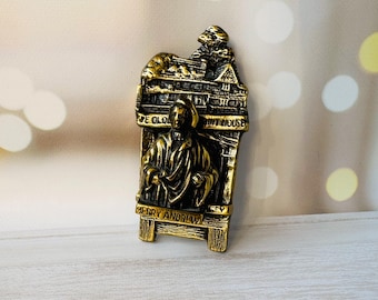 Vintage Brass Door Knocker 1930s — Antique Victorian Merry Andrew Knocker - Front Door Decor