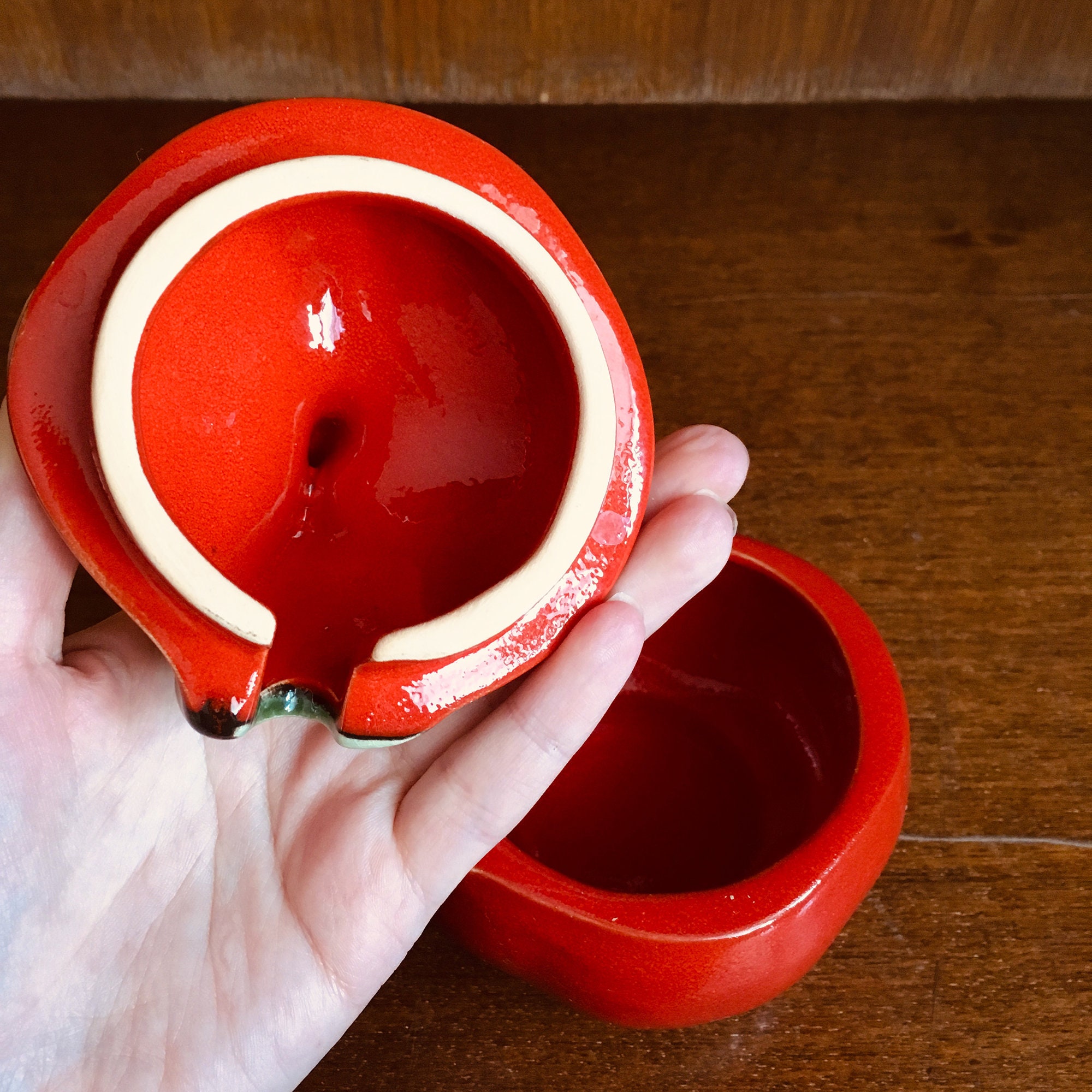 Antique ceramic sugar bowl with lid Vintage pottery honey Etsy