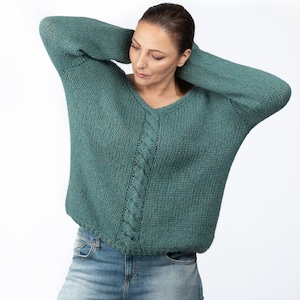 Ready To Ship - Hand Knitted Sweater, Women&#39;s Knitwear, Baby Alpaca, Oversized Sweater, Pullover