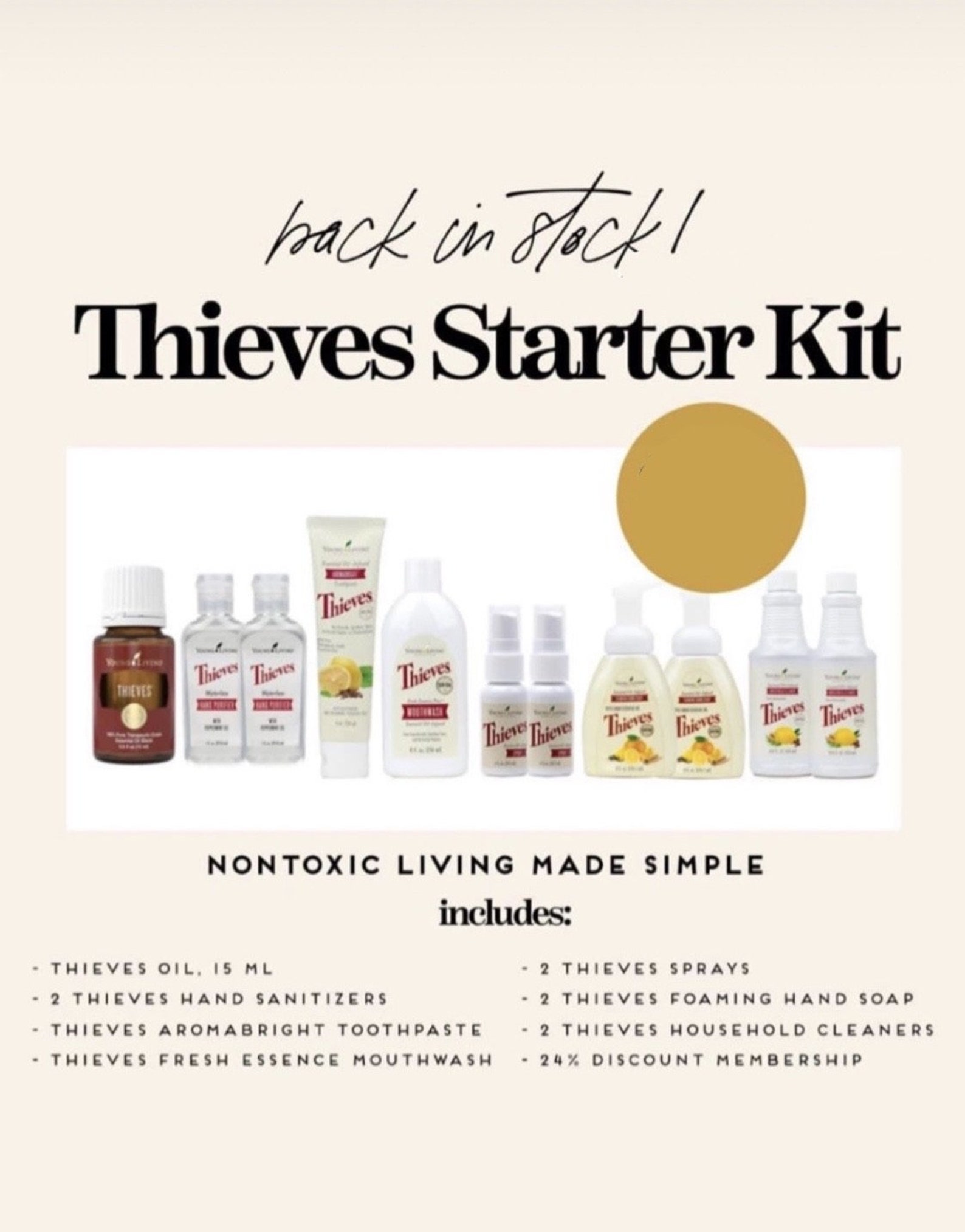 Thieves Starter Kit Young Living Thieves Kit Thieves Etsy