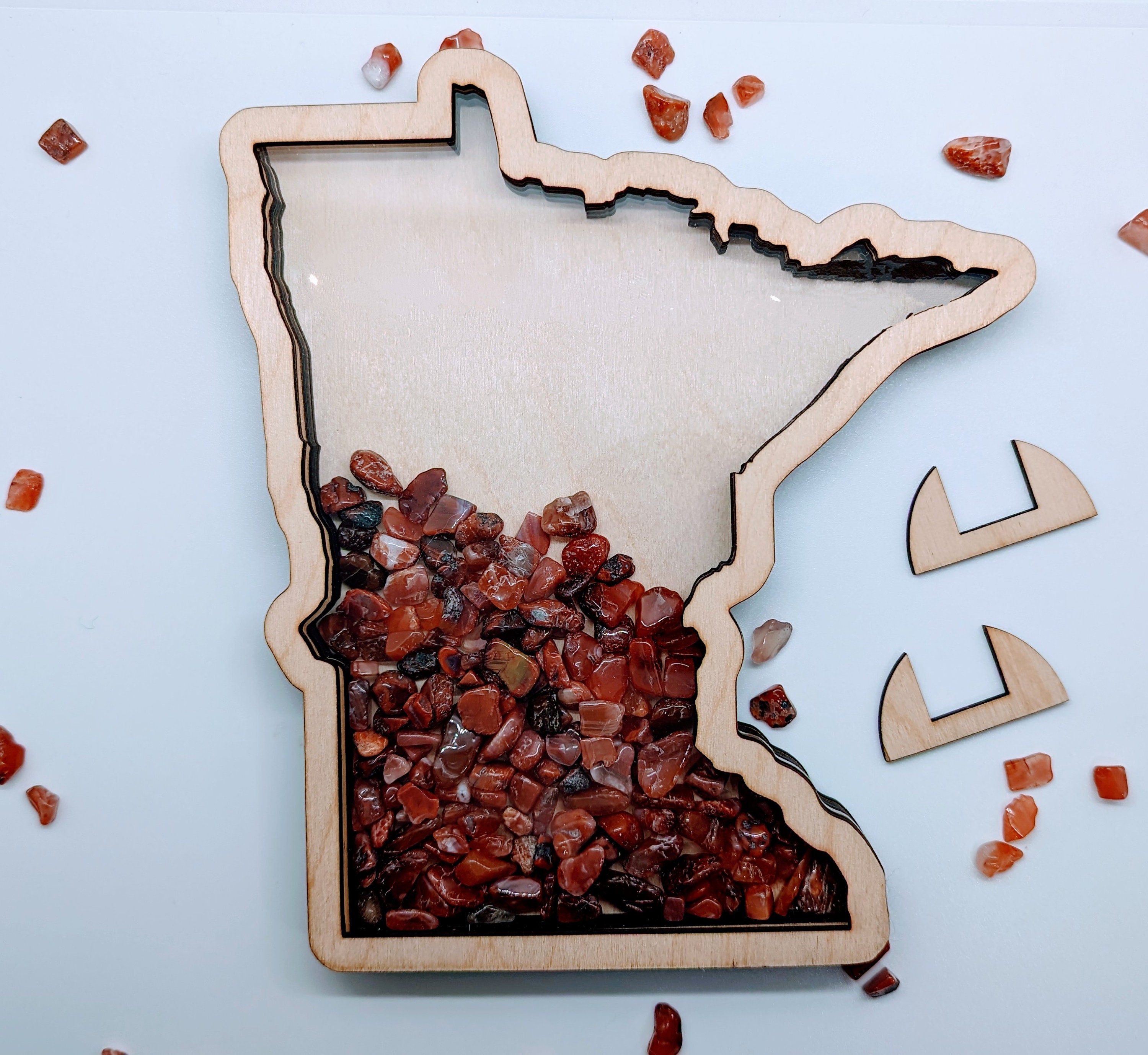 Minnesota Box Minnesota Shadow Box for Rocks Agates Sand Beach Glass - Etsy