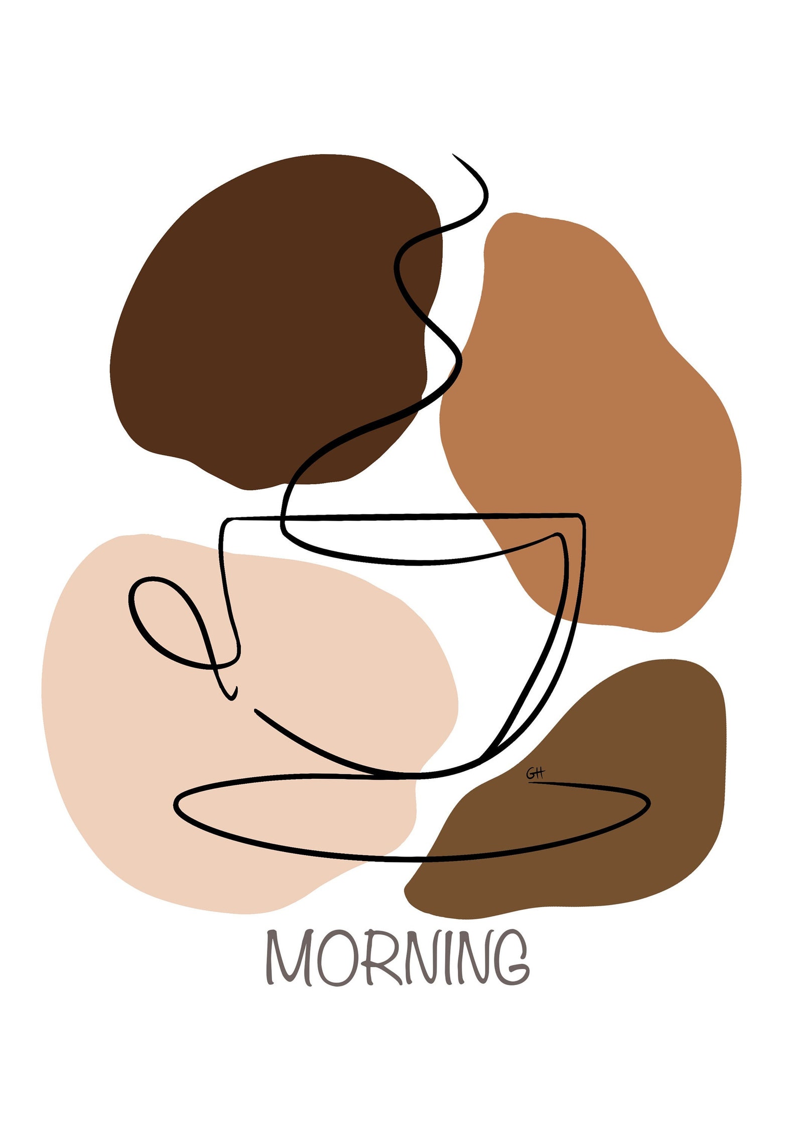 Minimalist line art coffee Etsy