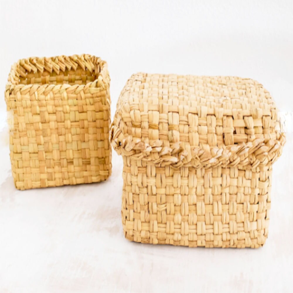 Handwoven reed Fiber Baskets Handmade Natural weave natural Etsy
