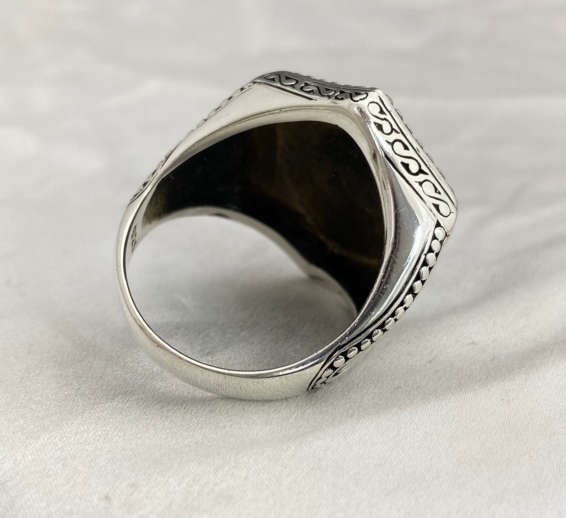 Silver Men Ring Moon Star Silver Ring Handmade Ring | Etsy