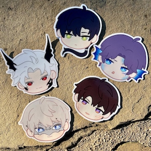 Love and Deepspace Myth Stickers (Chibi) - Sylus / Rafayel / Caleb / Xavier / Zayne