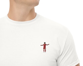 Camiseta con cuello redondo bordada de Mohamed Salah - "El rey egipcio"