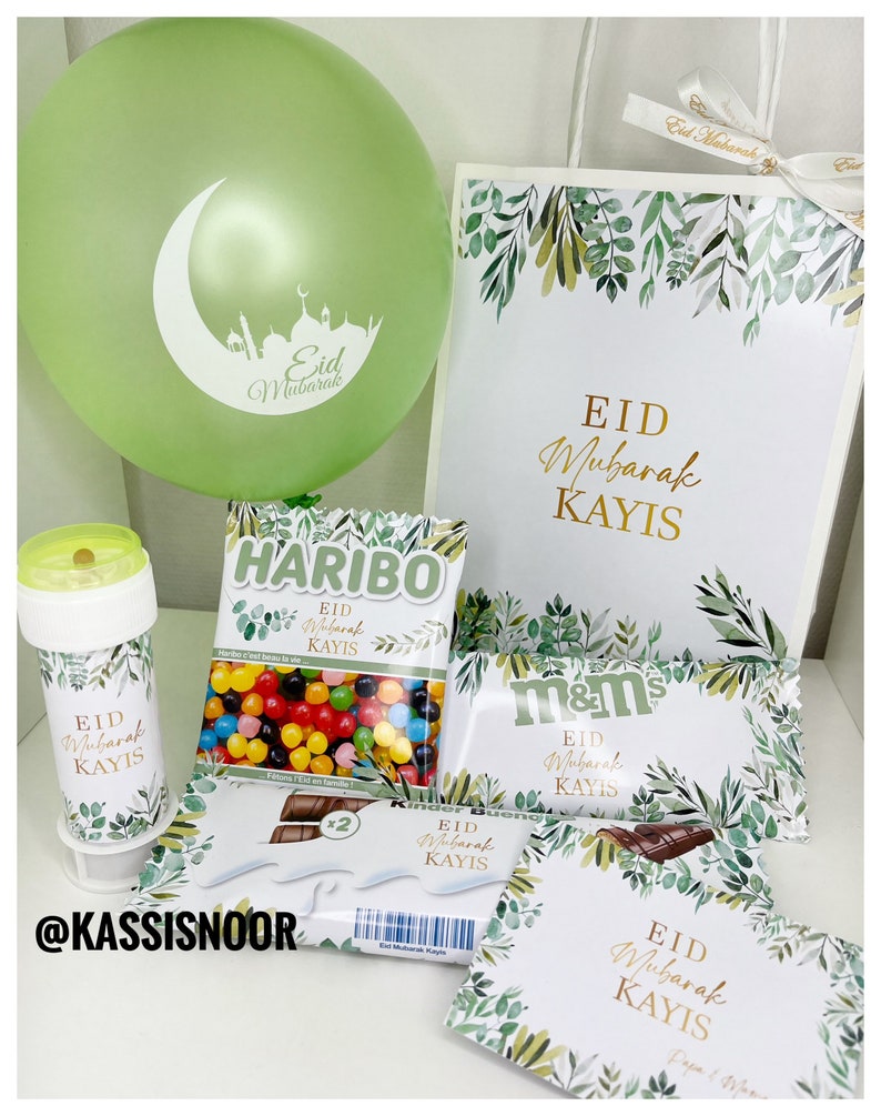 Collection Eid Confiserie personnalisée Papeterie personnalisable Cadeau enfants image 1