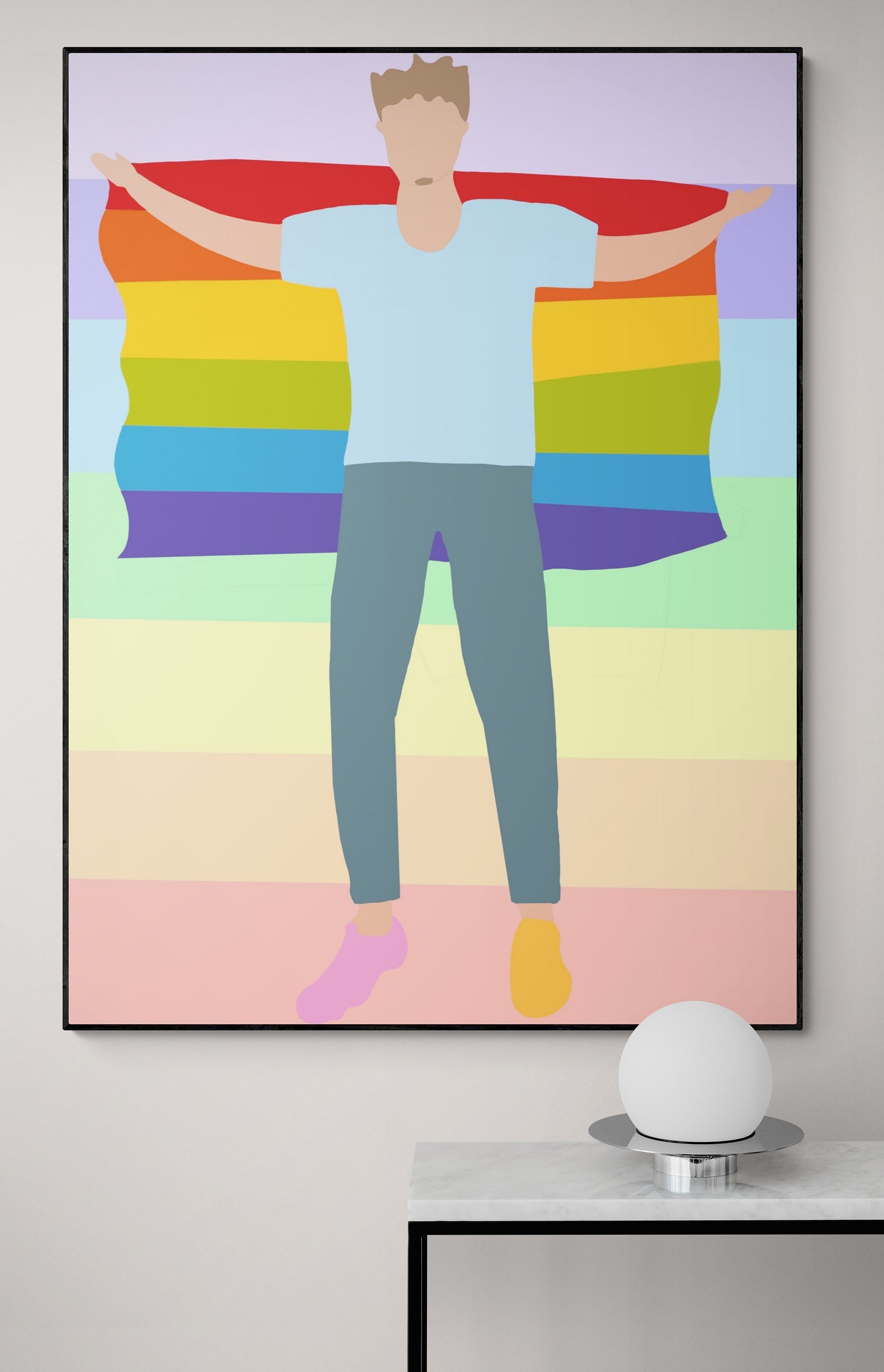 Gay Pride Wall Art Gay Pride Flag Digital Download Lgbtq Etsy