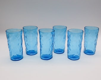 Vintage Wheatonware Vintage Concord Blue Tumblers in Original Box  | Casper Wister Reproductions| Set of Six